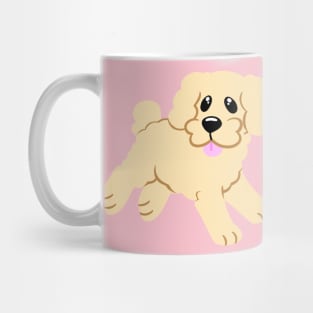 Simple Golden Poodle - Pink Mug